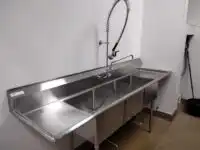 3-compartment commercial sink installation in Murrieta restaurant
